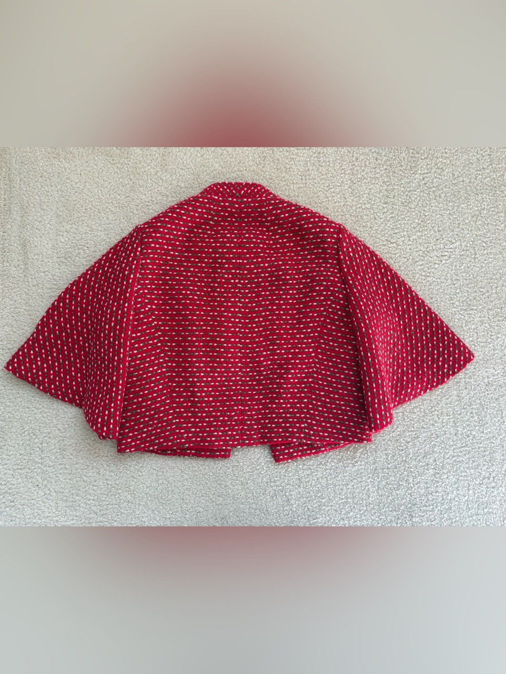 Vtg 60s Countess Ebba von Eckermann Handwoven Wool Dress Cape Set Sweden Mod SzS - Picture 7 of 13